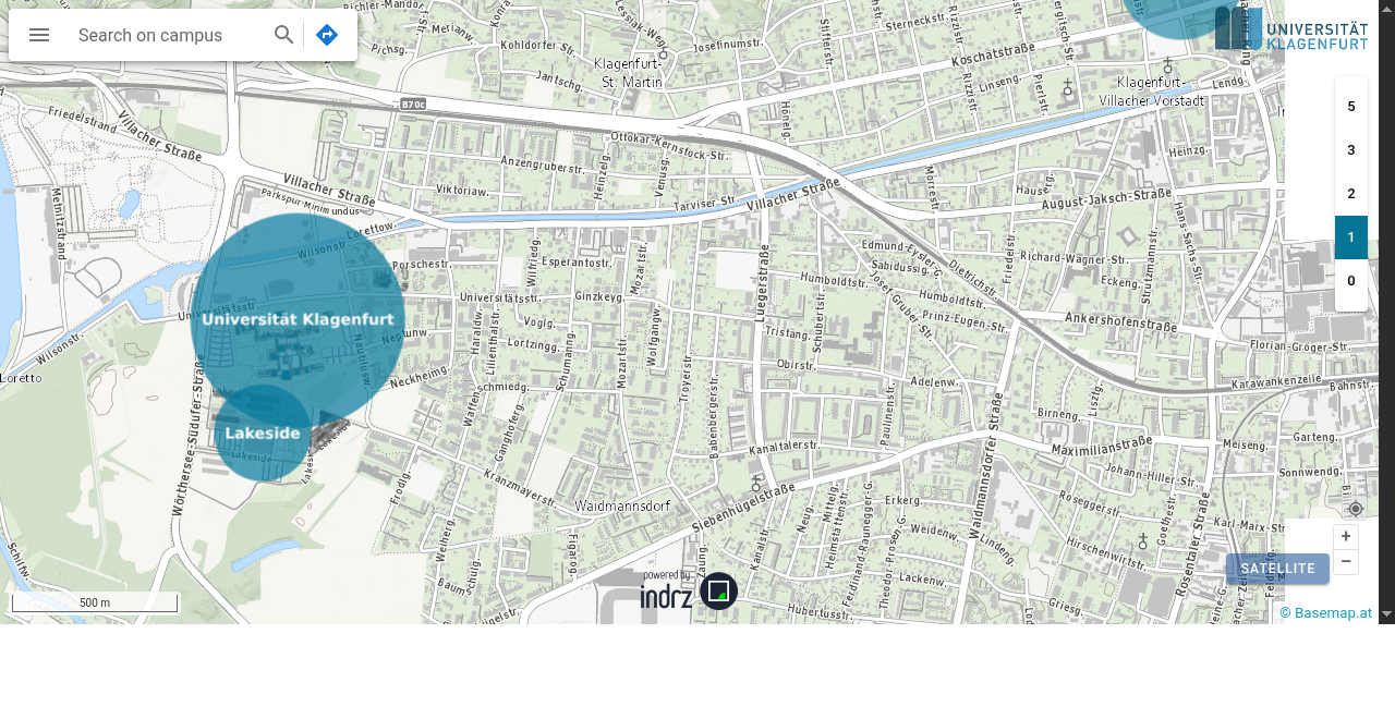 Campus GIS — AAU Klagenfurt campus overview